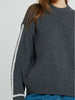 Contrast Stitch Sweater - Charcoal