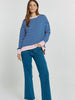 Tide Sweatshirt - Blue/Pink Stripe