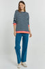 Tyra Sweat - Navy/White Stripe