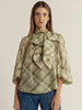 Eve Pussybow Blouse - Moss Green