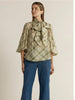 Eve Pussybow Blouse - Moss Green