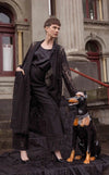 Baliage Long Line Lace Coat - Black