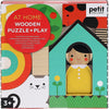 Petit Collage At Home Wooden Puzzle & Play