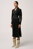 Edith embroidered Column Dress - Black