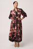 Adine Linen Printed Maxi - Obsidan Bloom