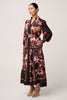 Adine Linen Printed Maxi - Obsidan Bloom