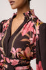 Adine Linen Printed Maxi - Obsidan Bloom