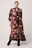 Adine Linen Printed Maxi - Obsidan Bloom