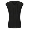 Simply Pleat V Tank - Black