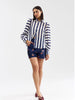Celina Blouse - Royal Stripe