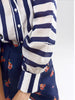 Celina Blouse - Royal Stripe