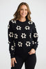 Flower Knit - Black/Natural