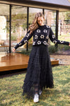 Flower Knit - Black/Natural