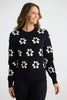 Flower Knit - Black/Natural