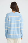 Hallie Knit - Blue Stripe