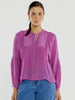 Nic Trim Blouse - Fuschia
