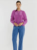 Nic Trim Blouse - Fuschia