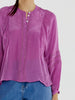 Nic Trim Blouse - Fuschia