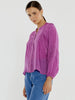 Nic Trim Blouse - Fuschia