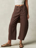 Front Pocket Barrel Jeans - Brown