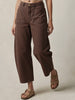 Front Pocket Barrel Jeans - Brown