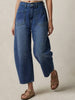 Front Pocket Barrel Jeans - Blue