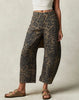 Mid Rise Barrel Jeans - Brown Leopard