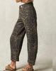 Mid Rise Barrel Jeans - Brown Leopard