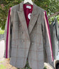 Check Blazer - Burgundy Arm Stripe