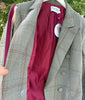 Check Blazer - Burgundy Arm Stripe
