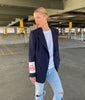 Arm Patch Blazer - Navy/Red/ White