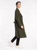 Boiled Wool Moto Coat - Khaki