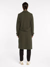 Boiled Wool Moto Coat - Khaki