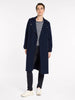 Boiled Wool Moto Coat - Navy