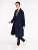 Boiled Wool Moto Coat - Navy