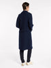 Boiled Wool Moto Coat - Navy