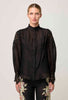 Sevilla Lace Detail Shirt - Onyx