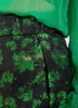 Jacquard Skirt with Belt - Dark Green