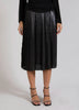 Plisse Skirt - Black Metallic