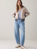 Jacquard Bomber Jacket - Soft Blue