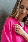 Cotton Cashmere Topper - Malibu Pink