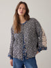 Blue Jacquard Embroidery Jacket - Midnight