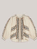 Crispy Pop Embroidered Blouse - Ivory