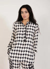 Houndstooth Mix Print Shirt