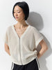 Two Way Zip Thru Knit - Ivory