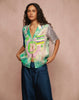 Aya Knit Collar Shirt - Runic Whisper