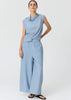 Fennel Cowl Neck Top - Blue