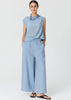 Fennel Cowl Neck Top - Blue