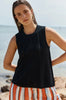 Krista Pointelle Tank - Black