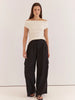 Talia Jersey Top - Cream